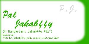 pal jakabffy business card